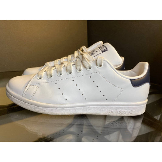 Adidas White & Navy Stan Smith Sneakers